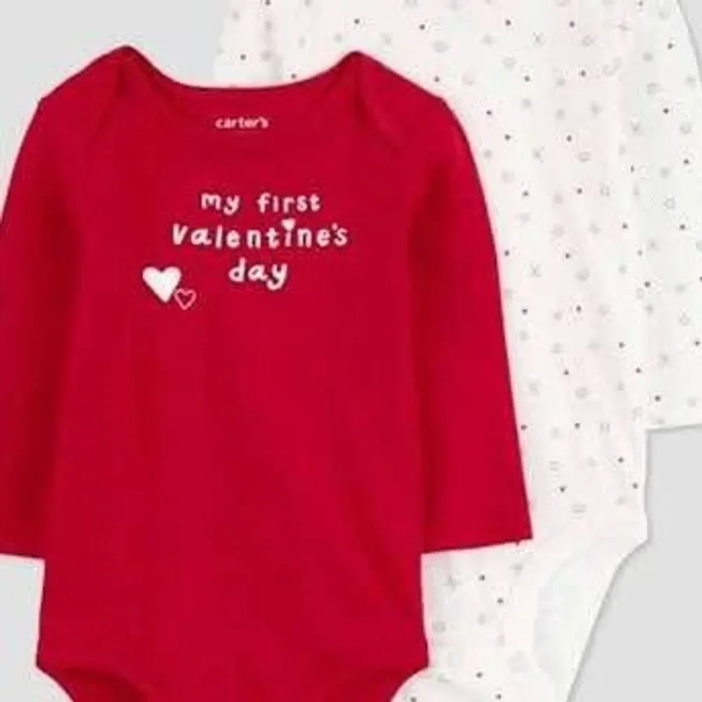 Carter's Baby 2pk My First Valentine's Day Bodysuit - Red Size NB